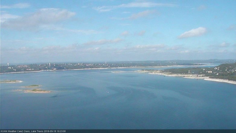 Lake Travis webcam, September 18, 2018 9:25 AM CT
