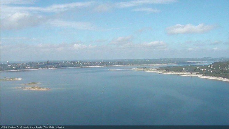 Lake Travis webcam, September 18, 2018 9:30 AM CT