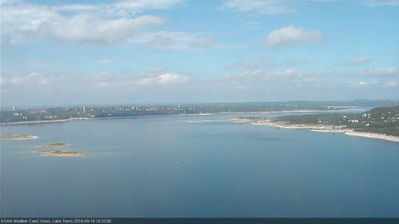 Lake Travis webcam, September 18, 2018 9:35 AM CT