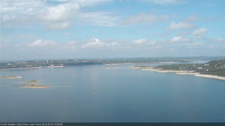 Lake Travis webcam, September 18, 2018 9:40 AM CT