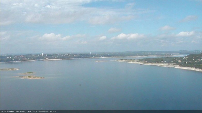 Lake Travis webcam, September 18, 2018 9:45 AM CT