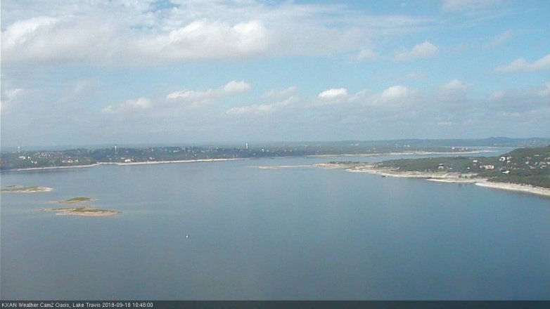 Lake Travis webcam, September 18, 2018 9:50 AM CT