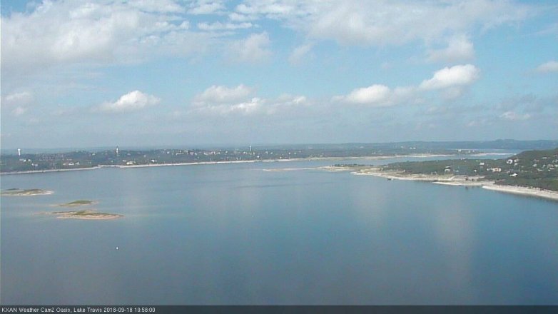 Lake Travis webcam, September 18, 2018 10:00 AM CT