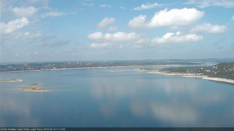 Lake Travis webcam, September 18, 2018 10:15 AM CT