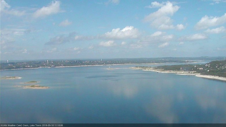 Lake Travis webcam, September 18, 2018 10:20 AM CT