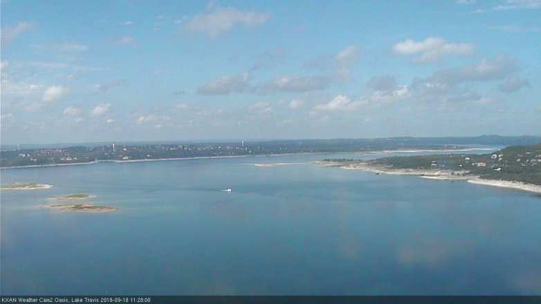 Lake Travis webcam, September 18, 2018 10:30 AM CT
