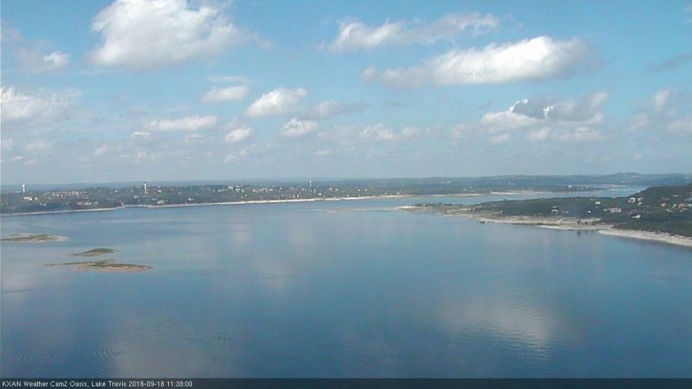 Lake Travis webcam, September 18, 2018 10:40 AM CT