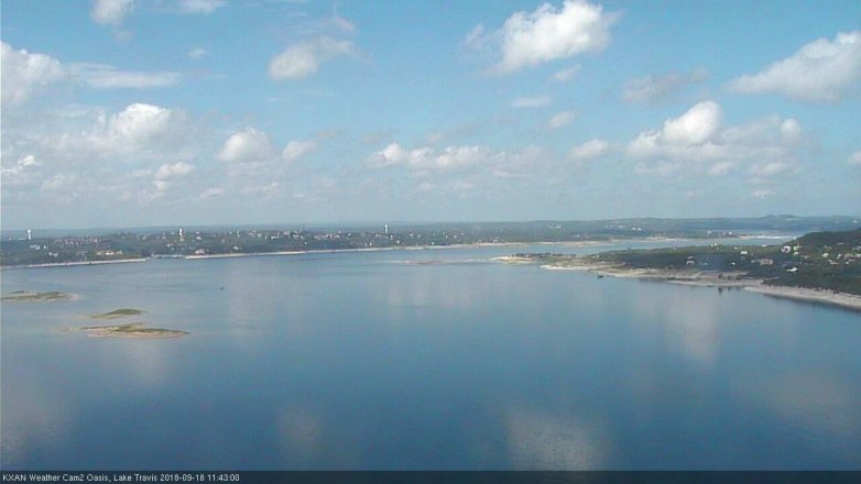 Lake Travis webcam, September 18, 2018 10:45 AM CT
