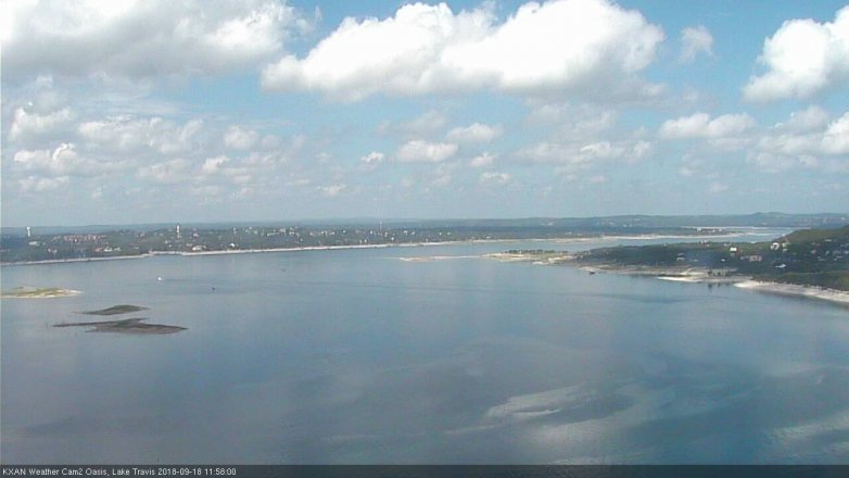 Lake Travis webcam, September 18, 2018 11:00 AM CT