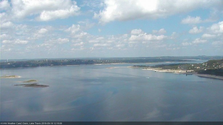 Lake Travis webcam, September 18, 2018 11:20 AM CT