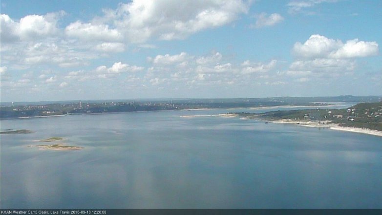 Lake Travis webcam, September 18, 2018 11:30 AM CT