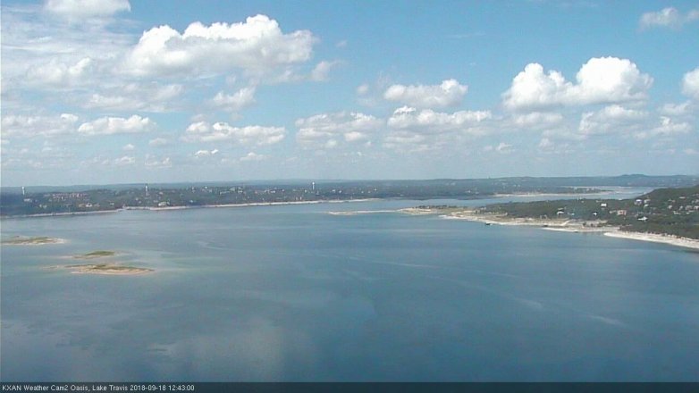 Lake Travis webcam, September 18, 2018 11:45 AM CT