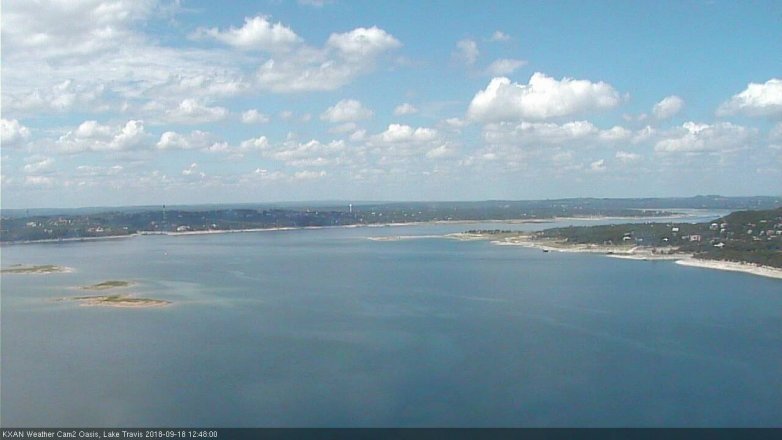 Lake Travis webcam, September 18, 2018 11:50 AM CT
