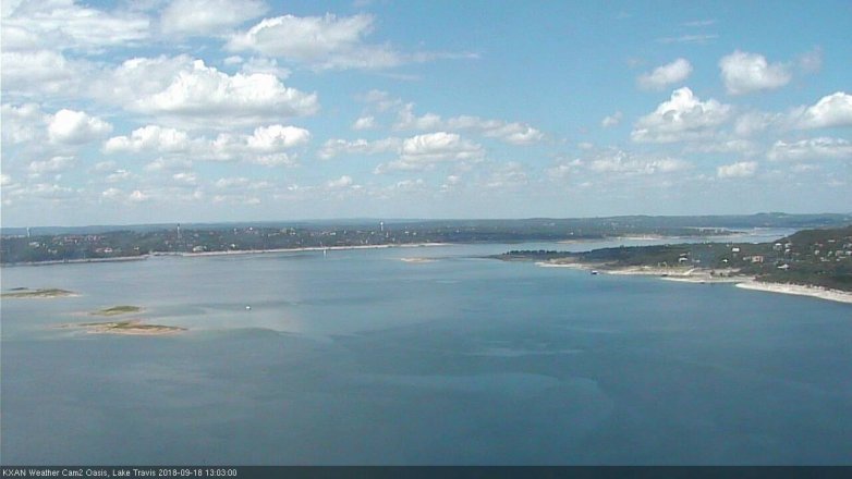 Lake Travis webcam, September 18, 2018 12:05 PM CT