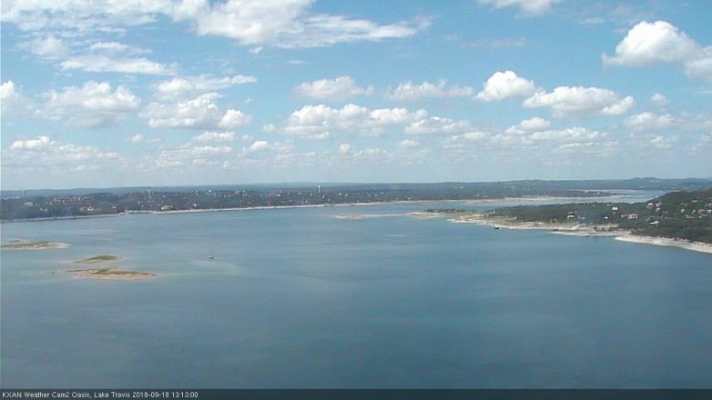 Lake Travis webcam, September 18, 2018 12:15 PM CT