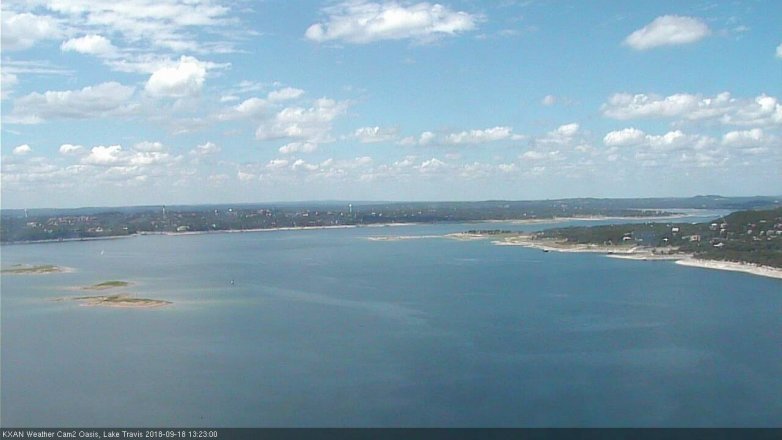 Lake Travis webcam, September 18, 2018 12:25 PM CT