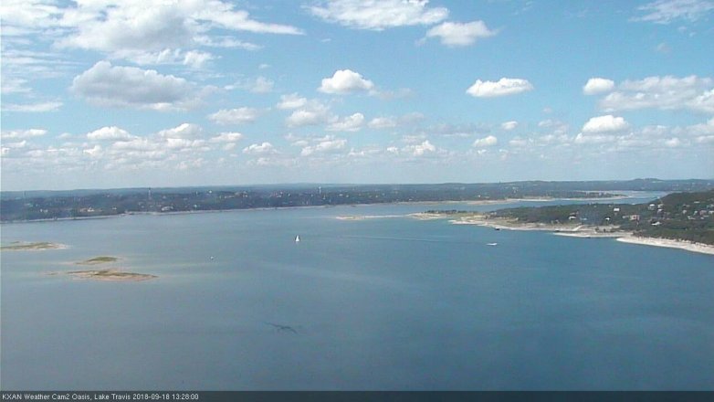 Lake Travis webcam, September 18, 2018 12:30 PM CT