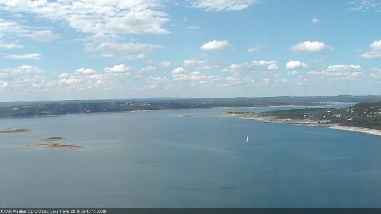 Lake Travis webcam, September 18, 2018 12:35 PM CT