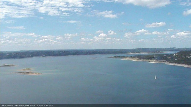 Lake Travis webcam, September 18, 2018 12:40 PM CT