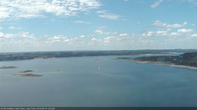 Lake Travis webcam, September 18, 2018 12:45 PM CT