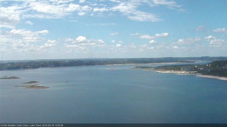 Lake Travis webcam, September 18, 2018 12:55 PM CT