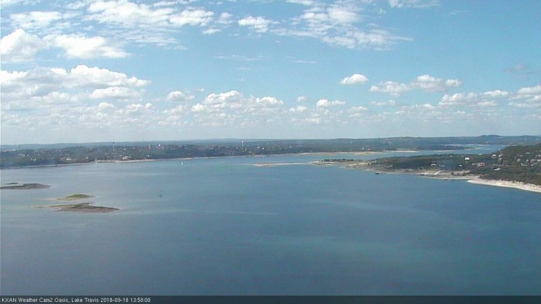 Lake Travis webcam, September 18, 2018 1:00 PM CT