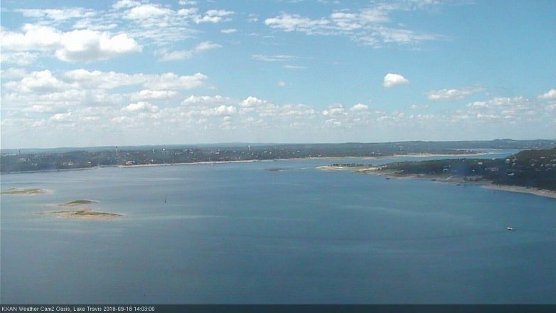Lake Travis webcam, September 18, 2018 1:05 PM CT