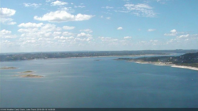 Lake Travis webcam, September 18, 2018 1:10 PM CT