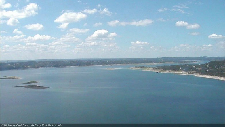 Lake Travis webcam, September 18, 2018 1:20 PM CT