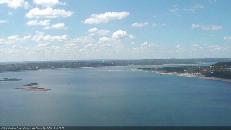 Lake Travis webcam, September 18, 2018 1:25 PM CT