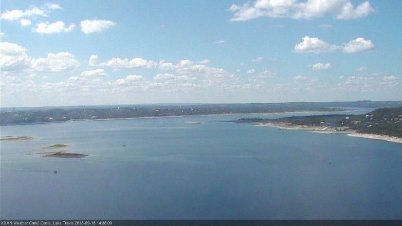 Lake Travis webcam, September 18, 2018 1:40 PM CT