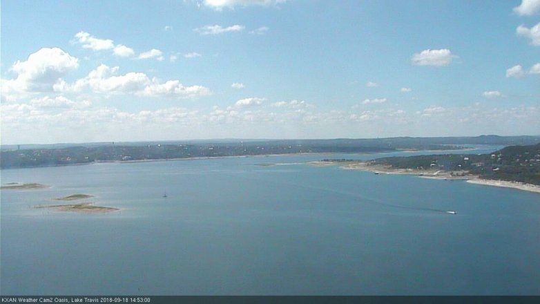 Lake Travis webcam, September 18, 2018 1:55 PM CT