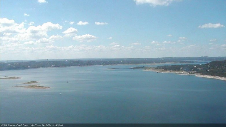 Lake Travis webcam, September 18, 2018 2:00 PM CT