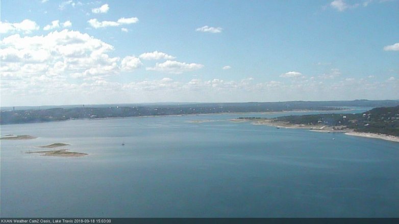 Lake Travis webcam, September 18, 2018 2:05 PM CT