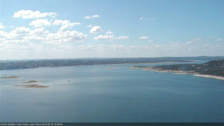 Lake Travis webcam, September 18, 2018 2:10 PM CT
