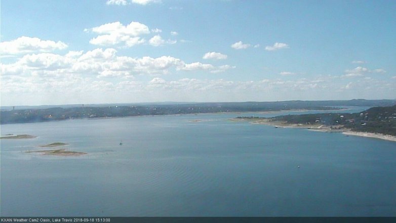 Lake Travis webcam, September 18, 2018 2:15 PM CT