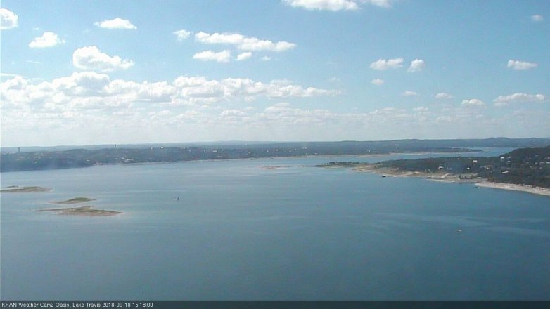 Lake Travis webcam, September 18, 2018 2:20 PM CT
