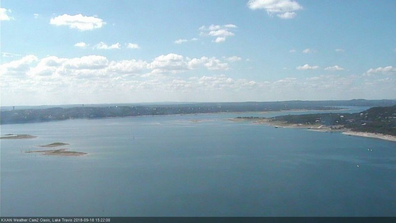 Lake Travis webcam, September 18, 2018 2:25 PM CT