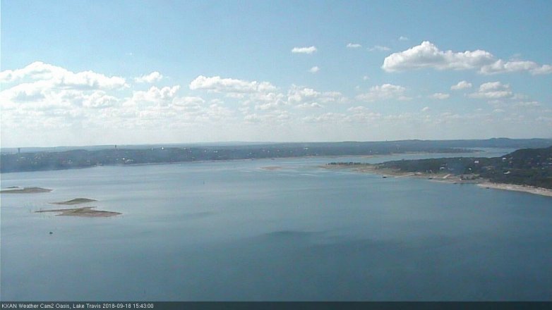 Lake Travis webcam, September 18, 2018 2:45 PM CT