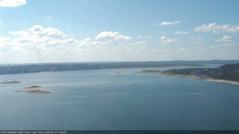 Lake Travis webcam, September 18, 2018 2:50 PM CT