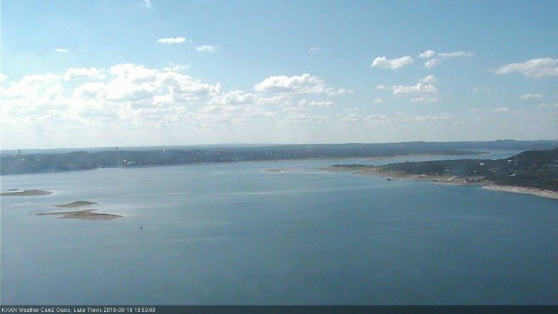 Lake Travis webcam, September 18, 2018 2:55 PM CT