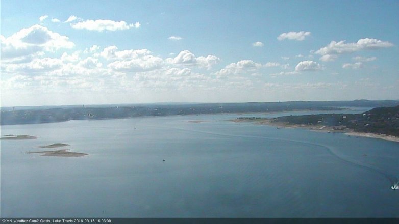 Lake Travis webcam, September 18, 2018 3:05 PM CT