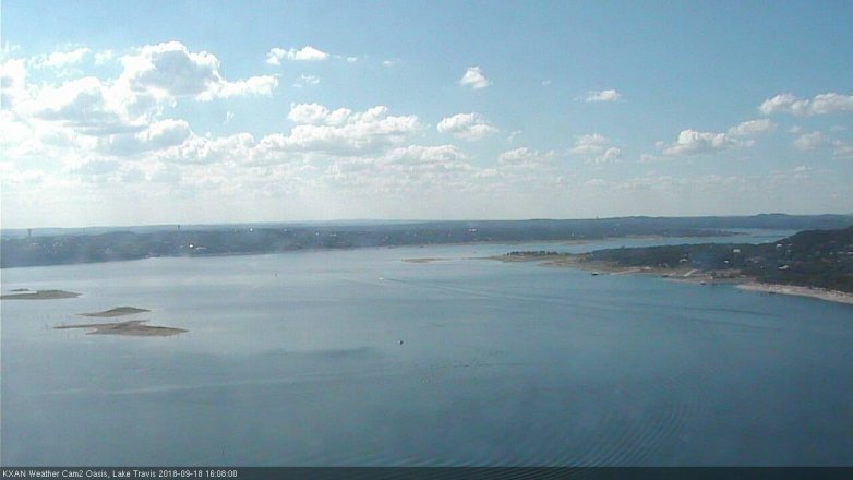 Lake Travis webcam, September 18, 2018 3:10 PM CT