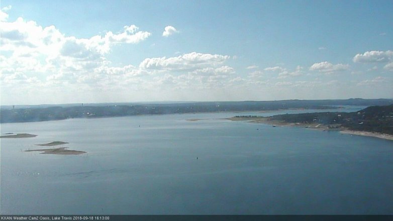 Lake Travis webcam, September 18, 2018 3:15 PM CT