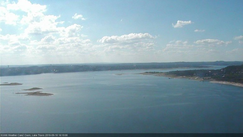 Lake Travis webcam, September 18, 2018 3:20 PM CT