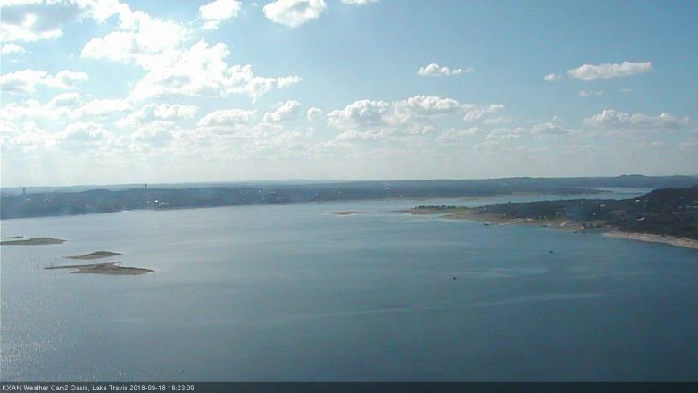 Lake Travis webcam, September 18, 2018 3:25 PM CT