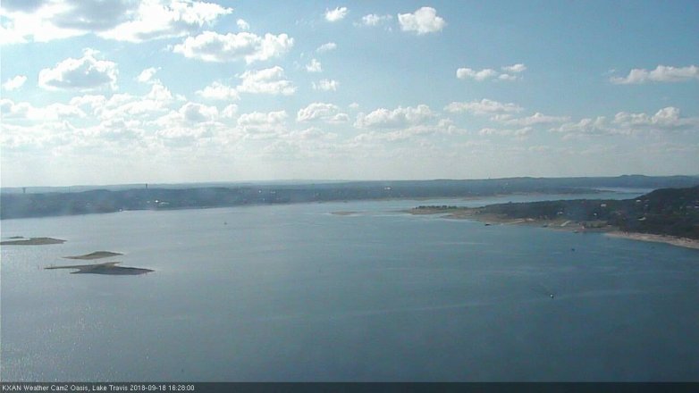 Lake Travis webcam, September 18, 2018 3:30 PM CT