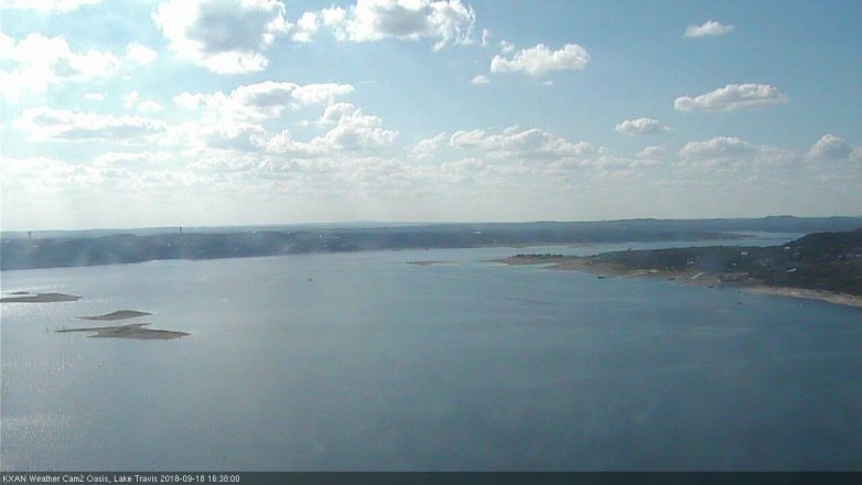 Lake Travis webcam, September 18, 2018 3:40 PM CT
