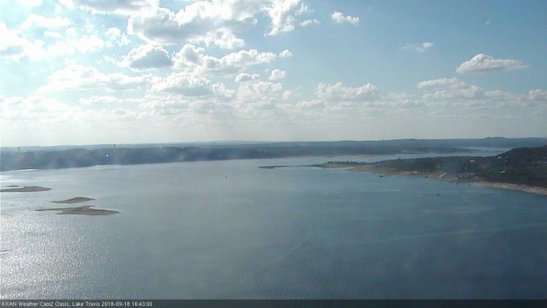 Lake Travis webcam, September 18, 2018 3:45 PM CT
