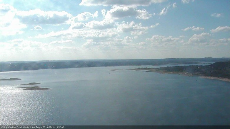Lake Travis webcam, September 18, 2018 3:55 PM CT